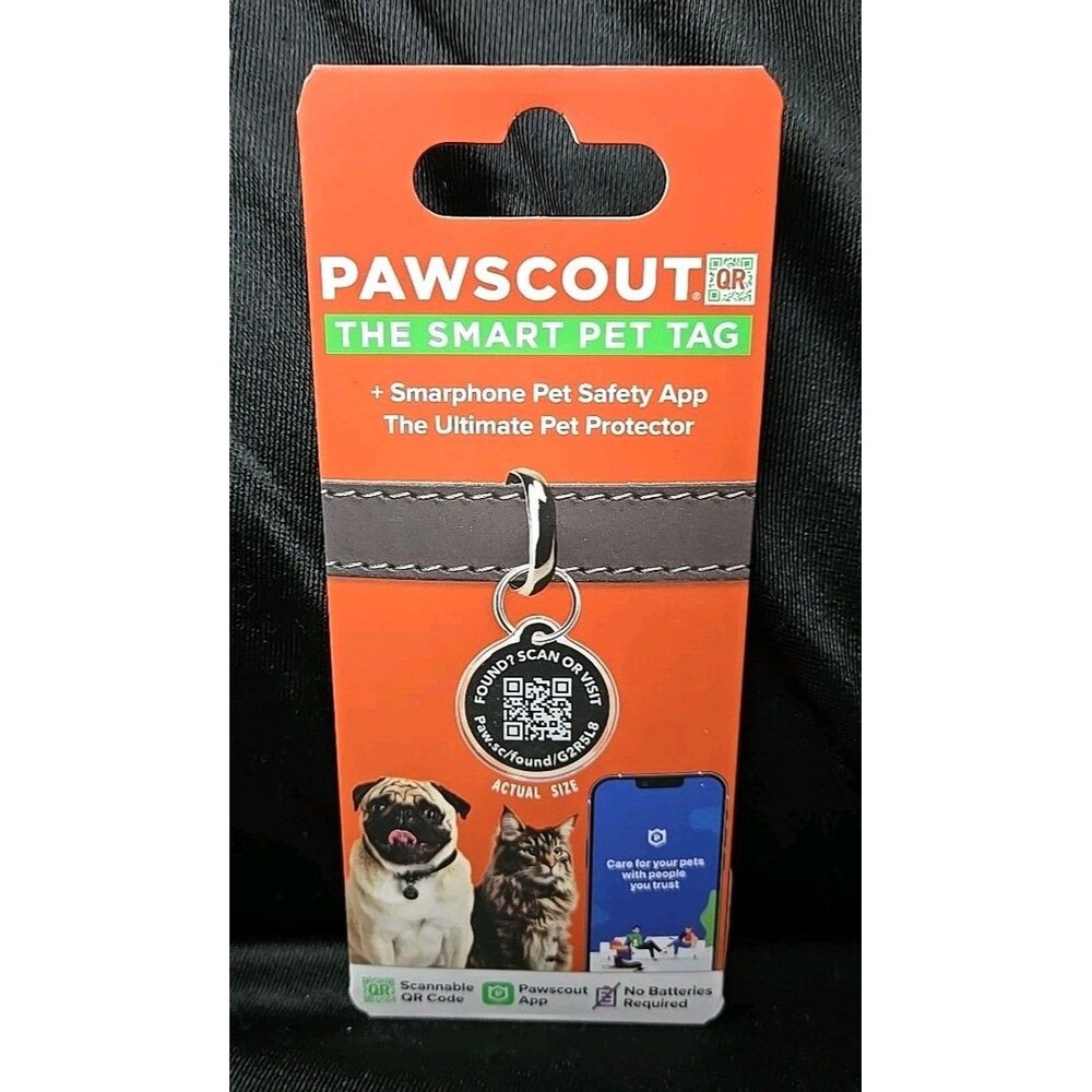 NEW Pawscout QR The Smart Pet Tag Finder for Dogs/Cats Connects To Your Phone